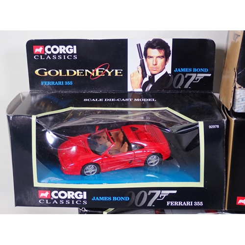 1243 - Six boxed Corgi Classics James Bond diecast Models including 96657 Aston Martin DB5, 92978 Ferrari 3... 