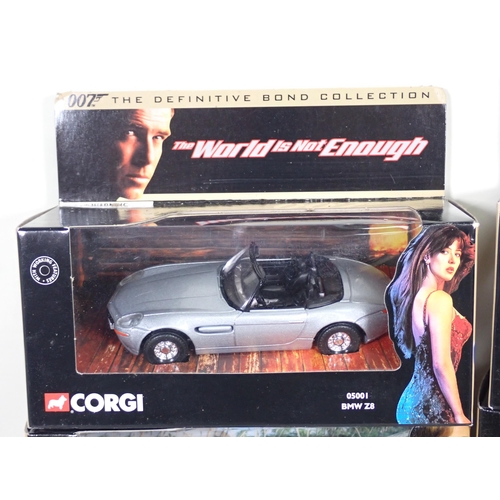 1244 - Eight boxed Corgi Classics James Bond diecast Models including 05101 BMW 750i, two 05001 BMW Z8s, 65... 