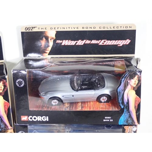 1244 - Eight boxed Corgi Classics James Bond diecast Models including 05101 BMW 750i, two 05001 BMW Z8s, 65... 