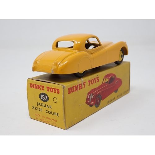 1256 - A boxed Dinky Toys No.157 yellow Jaguar XK120