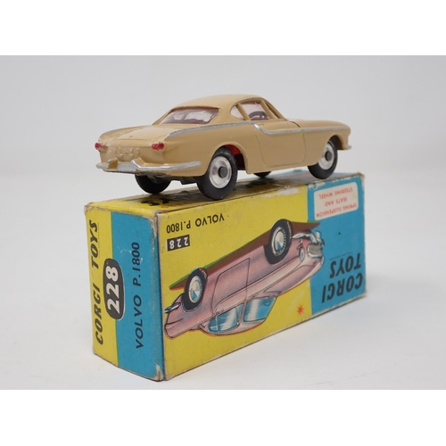 1260 - A boxed Corgi Toys No.228 beige Volvo P.1800