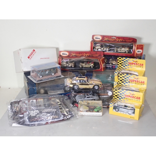 1266 - A boxed Revell Master Piece 1/18 scale Mercedes 500SL, another Revell '56 Ford Thunderbird, a Marks ... 