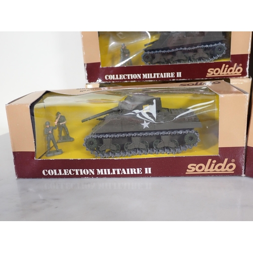 1271 - Ten boxed Solido Collection Militaire II Models including No.6053 Sherman, No.6066 Lance Missile, No... 