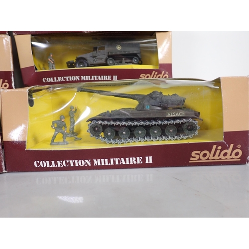 1271 - Ten boxed Solido Collection Militaire II Models including No.6053 Sherman, No.6066 Lance Missile, No... 