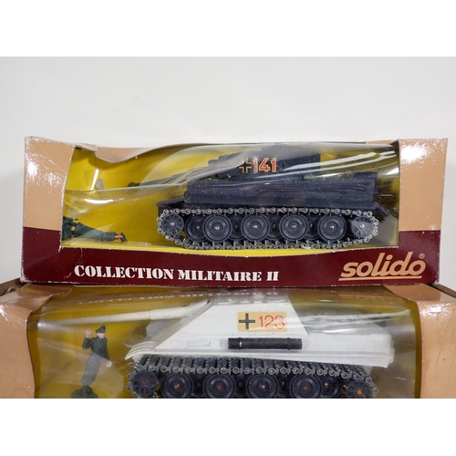 1271 - Ten boxed Solido Collection Militaire II Models including No.6053 Sherman, No.6066 Lance Missile, No... 