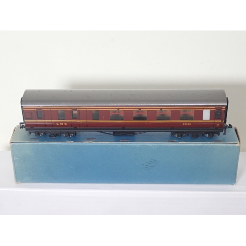 1278 - Four boxed Hornby Dublo D3 LMS Corridor Coaches comprising two 1st/3rd and two Brake/3rds, coaches V... 