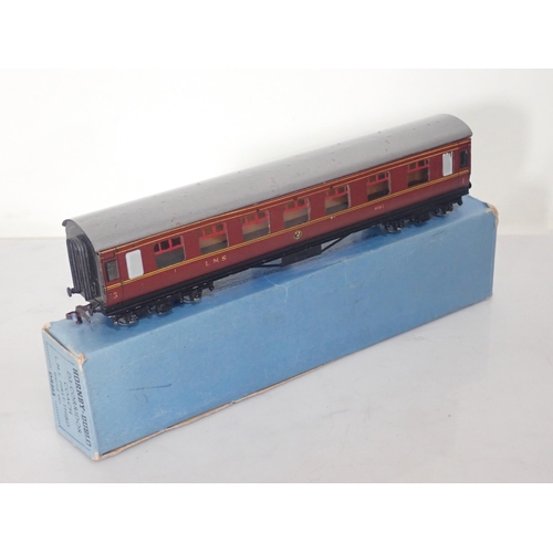 1278 - Four boxed Hornby Dublo D3 LMS Corridor Coaches comprising two 1st/3rd and two Brake/3rds, coaches V... 