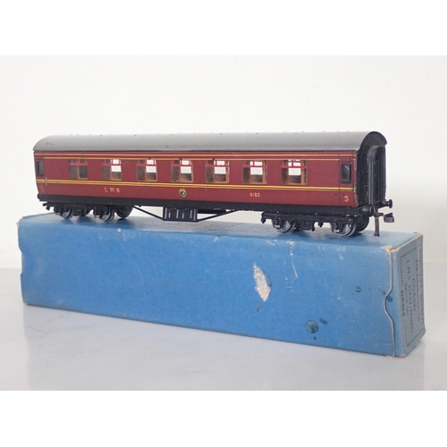 1278 - Four boxed Hornby Dublo D3 LMS Corridor Coaches comprising two 1st/3rd and two Brake/3rds, coaches V... 