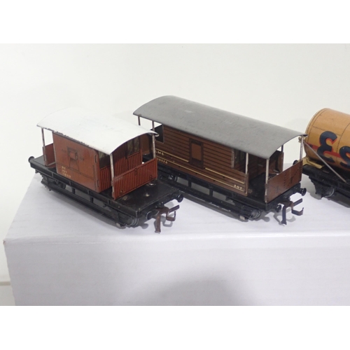 1289 - Six rare Hornby Dublo Tankers and two Brake Vans including 3x buff 'Esso', 2x 'Royal Daylight' and '... 