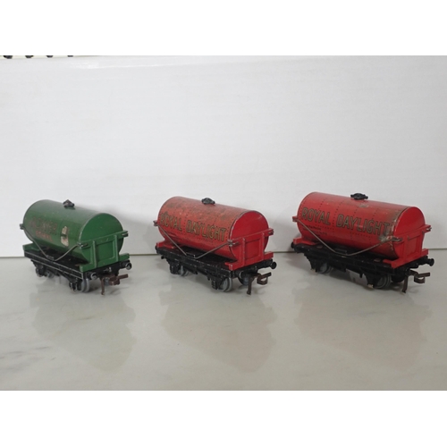 1289 - Six rare Hornby Dublo Tankers and two Brake Vans including 3x buff 'Esso', 2x 'Royal Daylight' and '... 