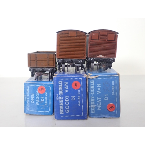 1293 - Nine boxed Hornby Dublo pre-nationalisation Wagons including D1 'Power Ethyl' Tanker, D1 LMS Open Wa... 