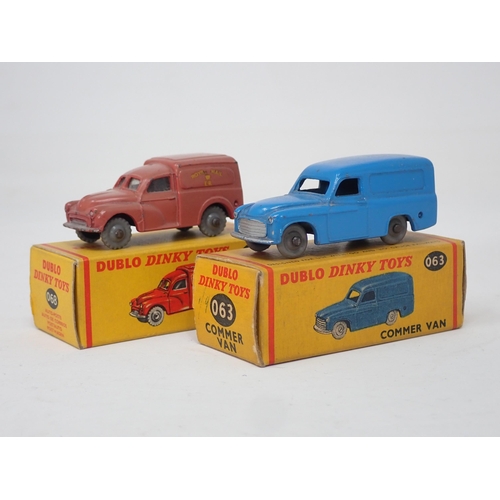 1304 - A boxed Dublo Dinky Toys No.063 Commer Van and a boxed No.068 Royal Mail Van