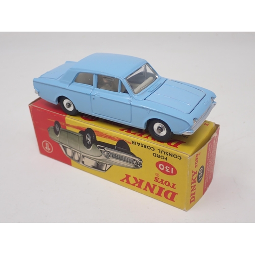 1313 - A boxed Dinky Toys No.130 blue Ford Consul Corsair