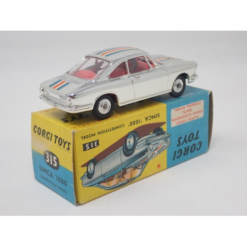 1320 - A boxed Corgi Toys No.315 Simca '1000' Competition Model