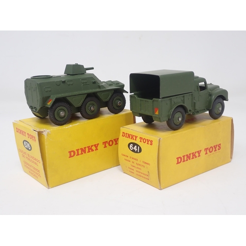 1350 - A boxed Dinky Toys No.641 Army 1 Ton Cargo Truck and a boxed No.676 Armoured Personnel Carrier