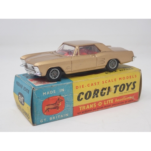 1354 - A boxed Corgi Toys No.245 gold Buick Riviera