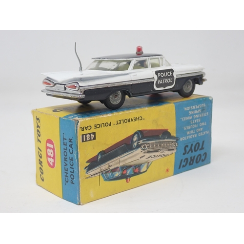 1355 - A boxed Corgi Toys No.481 Chevrolet Police Car