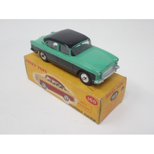 1362 - A boxed Dinky Toys No.165 green and black Humber Hawk