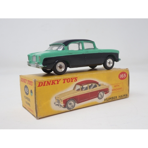 1362 - A boxed Dinky Toys No.165 green and black Humber Hawk