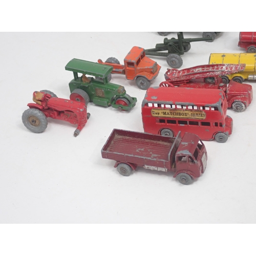 1475 - A quantity of play worn Dinky Toys and Lesney including Foden No.903 Flatbed Lorry, No.156 Rover 75,... 