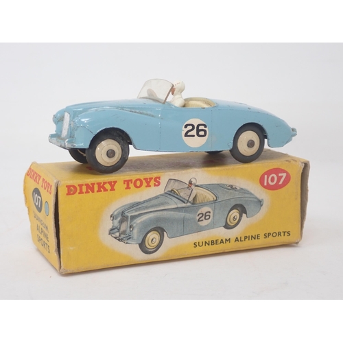 1479 - A boxed Dinky Toys No.107 pale blue Sunbeam Alpine Sports