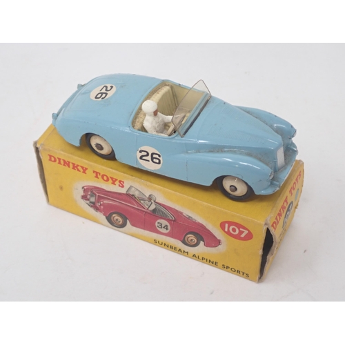 1479 - A boxed Dinky Toys No.107 pale blue Sunbeam Alpine Sports