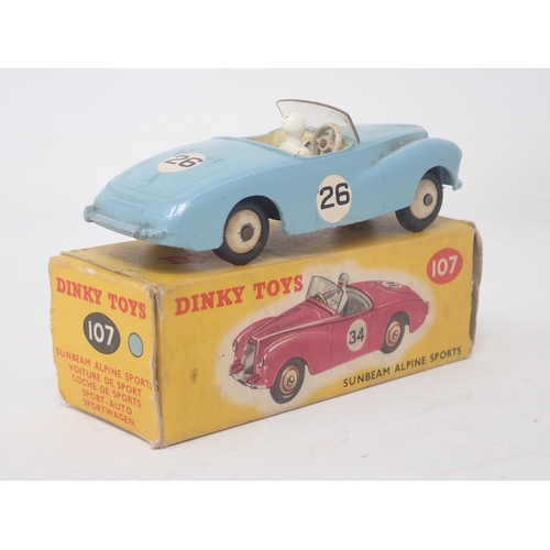 1479 - A boxed Dinky Toys No.107 pale blue Sunbeam Alpine Sports