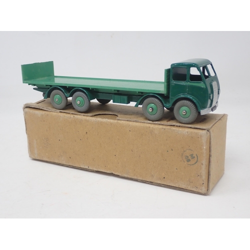 1492 - A boxed Dinky Toys No.503 1st type two tone green Foden Flat Truck with tailboard