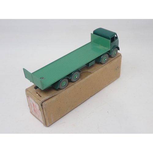 1492 - A boxed Dinky Toys No.503 1st type two tone green Foden Flat Truck with tailboard