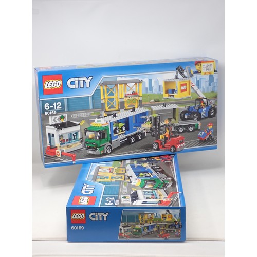 1580 - Two Lego City 60169 Cargo Terminals, boxed and complete