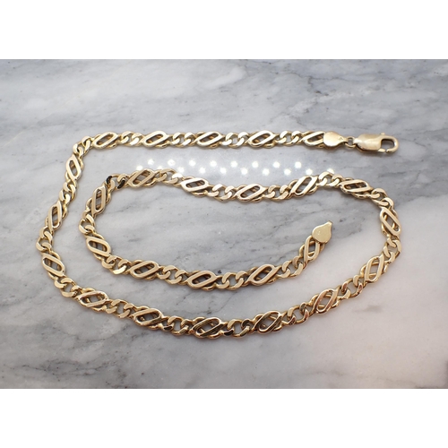 178 - A 9ct gold fancy link Chain, approx 30gms, 50cms long