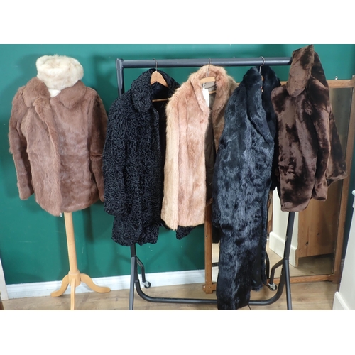 233 - Five Vintage ladies Fur Coats.