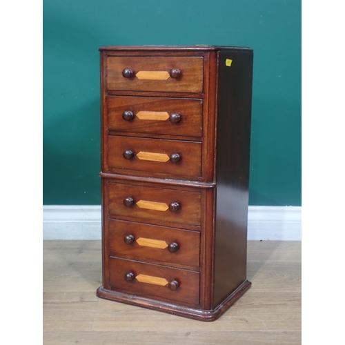 34 - A mahogany Apprentice Piece Chest of Six Drawers A/F, 1ft 10