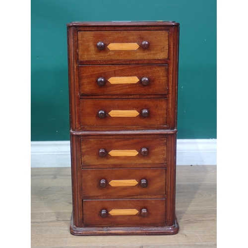 34 - A mahogany Apprentice Piece Chest of Six Drawers A/F, 1ft 10