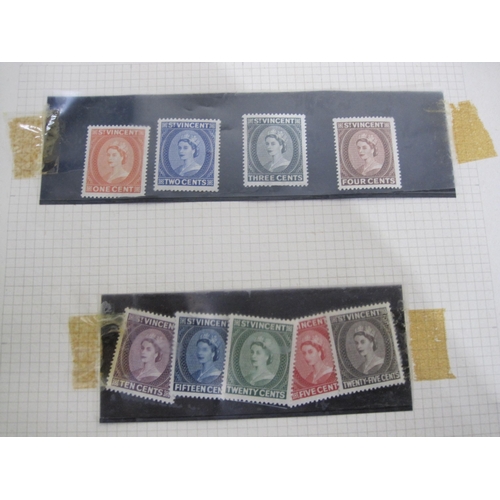 397 - A selection of G.B. QV used Stamps, together with a St Vincent selection, GVI Victory Issues; and a ... 