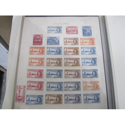 397 - A selection of G.B. QV used Stamps, together with a St Vincent selection, GVI Victory Issues; and a ... 