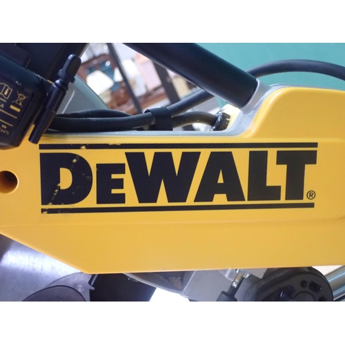 4 - A DeWALT DWS7085 heavy duty Miter Saw LED work light system, complete with work bench and 2 wood sli... 