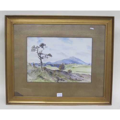 425 - J.R. MAXTON. Glen Sannox, Arran, signed, watercolour, 12 x 16in; and two other watercolours by the s... 