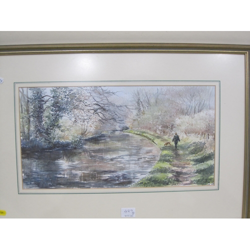 429 - EDGAR JAMES MAYBERRY. Llangynidr Bridge, Breconshire, signed, watercolour heightened with gouache, 1... 