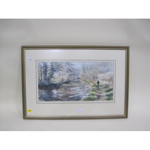 429 - EDGAR JAMES MAYBERRY. Llangynidr Bridge, Breconshire, signed, watercolour heightened with gouache, 1... 