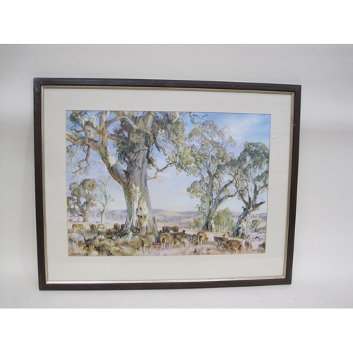 430 - TREVOR BRAMSON. A River Landscape; and A River Valley, watercolour, and two colour reproductions aft... 