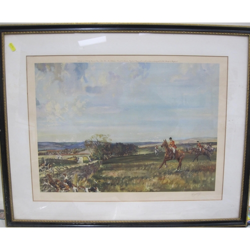 432 - MICHAEL LYNE, 'Over a Stone Wall', reproduction in colours, pencil signed in lower margin, published... 