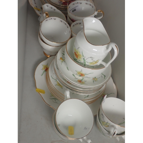 446 - A Crown Staffordshire part Tea Set and other teaware