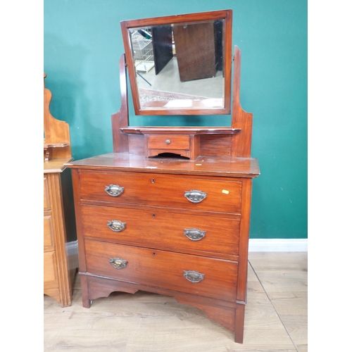 468 - A satinwalnut Dressing Chest and a walnut Dressing Chest