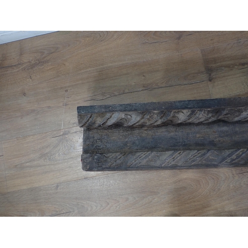 479 - A section of antique carved oak Moulding, 9ft 10