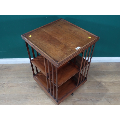 489 - An Edwardian revolving Bookcase,