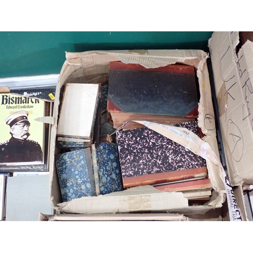 519 - A quantity of boxes of books including, Industrial Surveys of South Wales, Motor Boat Yachting, Brit... 