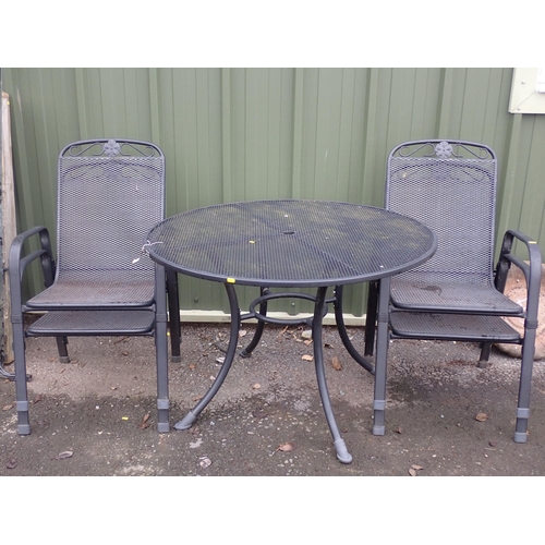 A Kettler metal Garden Table and four Chairs