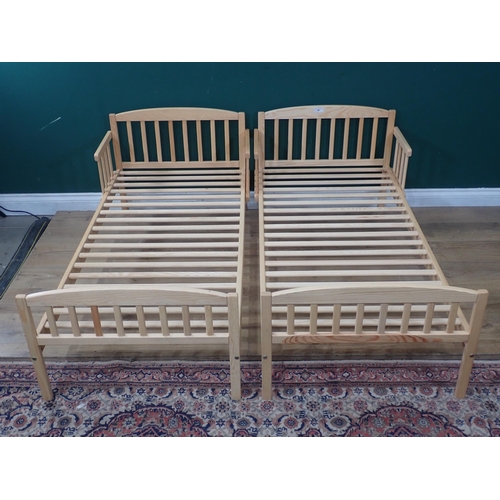80 - A pair of modern pine Childs Bed's, 4ft 9