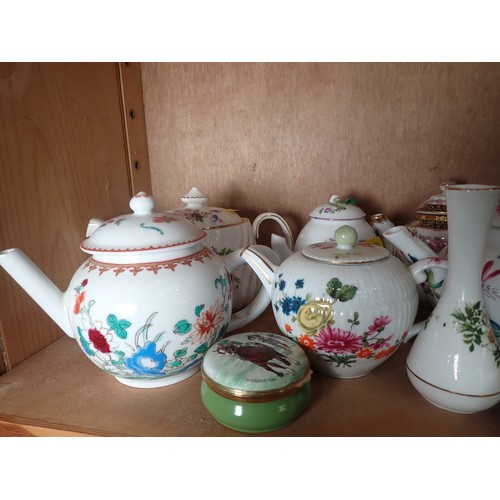 294 - A Coalport Bowl of Flowers, a Royal Doulton Bowl of Flowers A/F, a collection of small ceramic Teapo... 